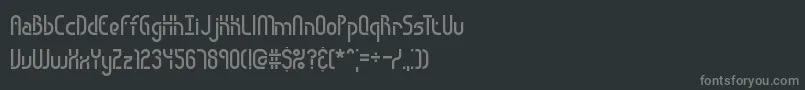 フォントObstacle – 黒い背景に灰色の文字