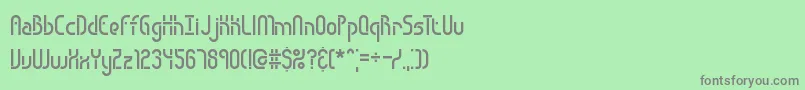 フォントObstacle – 緑の背景に灰色の文字