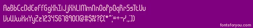 Obstacle Font – Pink Fonts on Purple Background