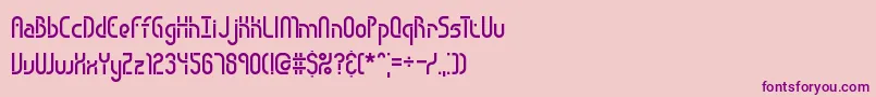 Obstacle Font – Purple Fonts on Pink Background