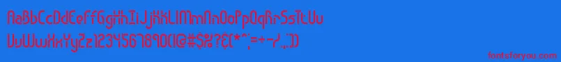 Obstacle Font – Red Fonts on Blue Background