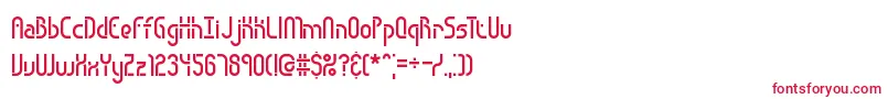 フォントObstacle – 白い背景に赤い文字