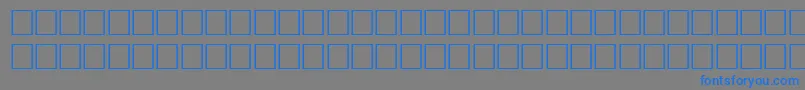 フォントBodfwfb – 灰色の背景に青い文字