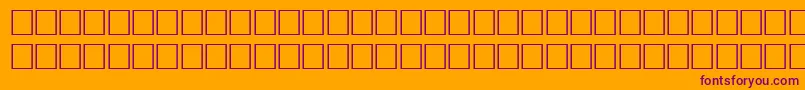 Bodfwfb-Schriftart – Violette Schriften auf orangefarbenem Hintergrund