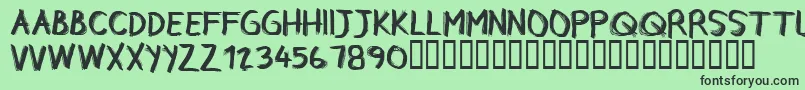 フォントCfrebelleRegular – 緑の背景に黒い文字