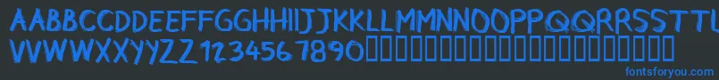 CfrebelleRegular Font – Blue Fonts on Black Background