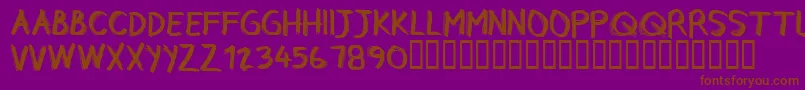 CfrebelleRegular Font – Brown Fonts on Purple Background