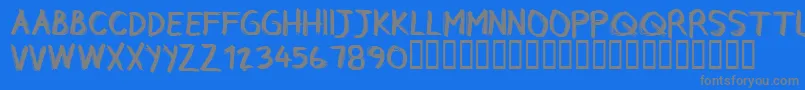 フォントCfrebelleRegular – 青い背景に灰色の文字