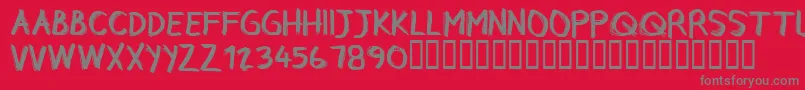 CfrebelleRegular Font – Gray Fonts on Red Background