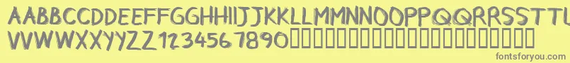 CfrebelleRegular Font – Gray Fonts on Yellow Background