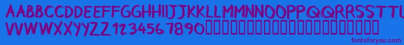 CfrebelleRegular Font – Purple Fonts on Blue Background