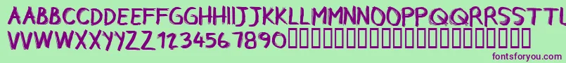 Шрифт CfrebelleRegular – фиолетовые шрифты на зелёном фоне