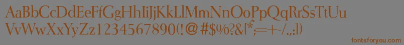 I772RomanRegular Font – Brown Fonts on Gray Background
