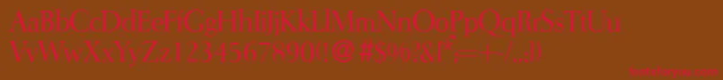 I772RomanRegular Font – Red Fonts on Brown Background