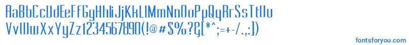 フォントPecot011 – 白い背景に青い文字