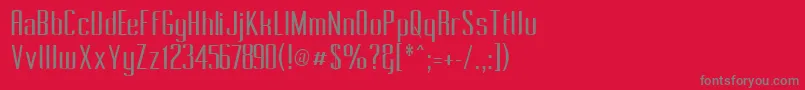 Pecot011 Font – Gray Fonts on Red Background