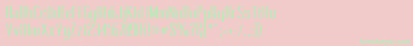 Pecot011 Font – Green Fonts on Pink Background