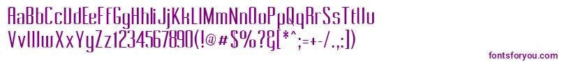 Pecot011 Font – Purple Fonts on White Background