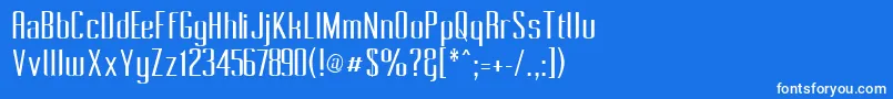 フォントPecot011 – 青い背景に白い文字