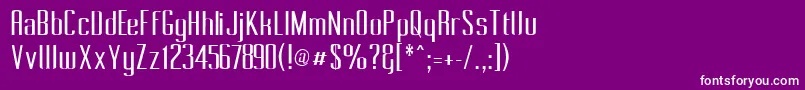 フォントPecot011 – 紫の背景に白い文字