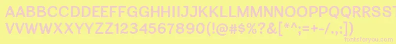 CardiganTitlingSb Font – Pink Fonts on Yellow Background