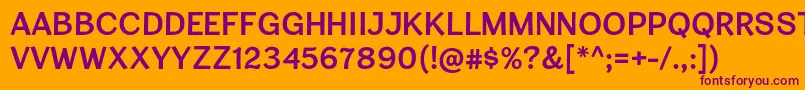 CardiganTitlingSb-fontti – violetit fontit oranssilla taustalla