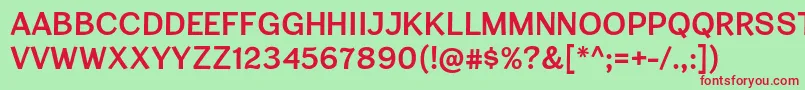 CardiganTitlingSb Font – Red Fonts on Green Background