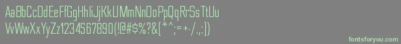 NesobritecdbkRegular-fontti – vihreät fontit harmaalla taustalla