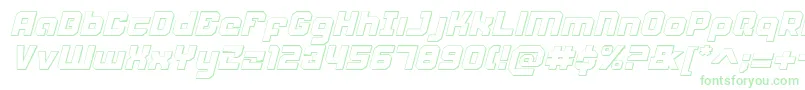 WeaponeerShadowItalic-Schriftart – Grüne Schriften