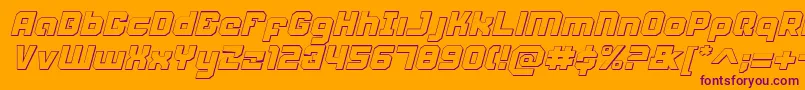 WeaponeerShadowItalic Font – Purple Fonts on Orange Background
