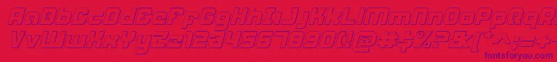 WeaponeerShadowItalic Font – Purple Fonts on Red Background