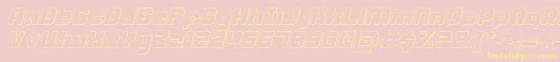 WeaponeerShadowItalic Font – Yellow Fonts on Pink Background
