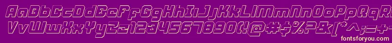 WeaponeerShadowItalic Font – Yellow Fonts on Purple Background