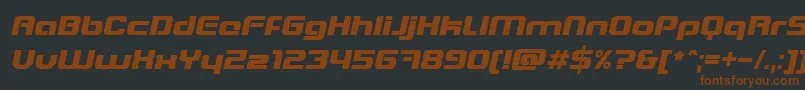 BlasterItalic Font – Brown Fonts on Black Background