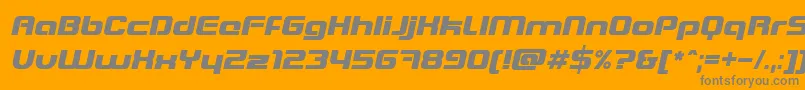 BlasterItalic Font – Gray Fonts on Orange Background