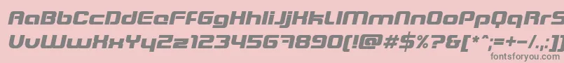 BlasterItalic Font – Gray Fonts on Pink Background