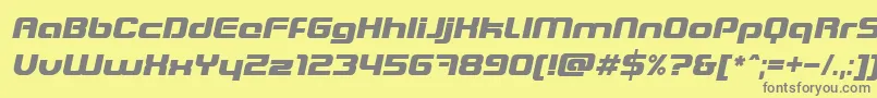 BlasterItalic Font – Gray Fonts on Yellow Background