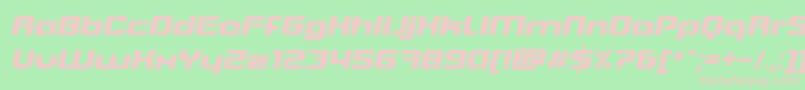 BlasterItalic Font – Pink Fonts on Green Background