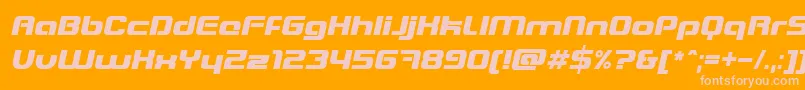 BlasterItalic Font – Pink Fonts on Orange Background