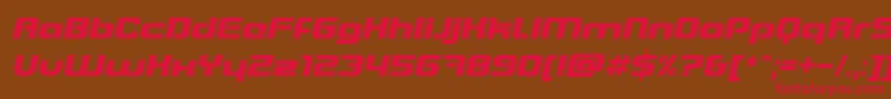 BlasterItalic Font – Red Fonts on Brown Background