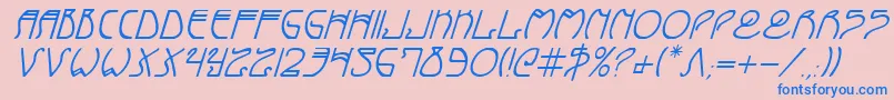 Coydecoi Font – Blue Fonts on Pink Background