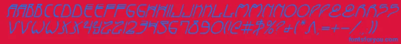 Coydecoi-fontti – siniset fontit punaisella taustalla