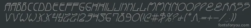 フォントCoydecoi – 黒い背景に灰色の文字