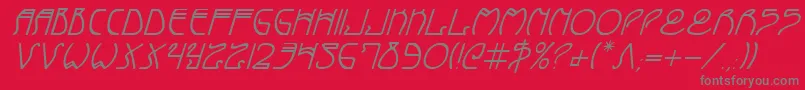 Coydecoi Font – Gray Fonts on Red Background