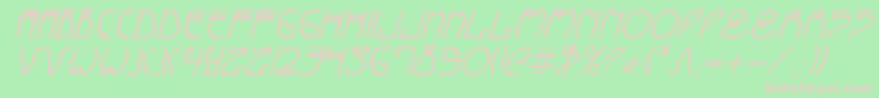 フォントCoydecoi – 緑の背景にピンクのフォント