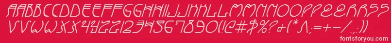 Coydecoi Font – Pink Fonts on Red Background