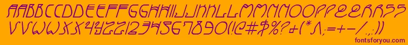 Coydecoi Font – Purple Fonts on Orange Background