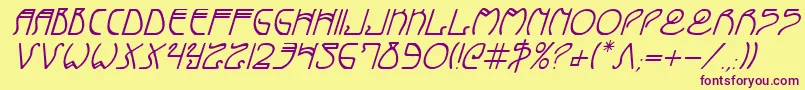 Coydecoi Font – Purple Fonts on Yellow Background