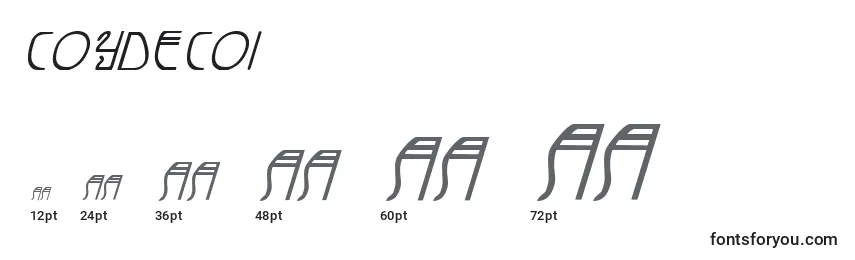 Coydecoi Font Sizes