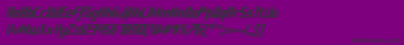 Sujeta Italic-Schriftart – Schwarze Schriften auf violettem Hintergrund